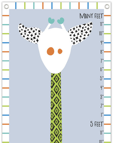 Giraffe Growth Chart Grays