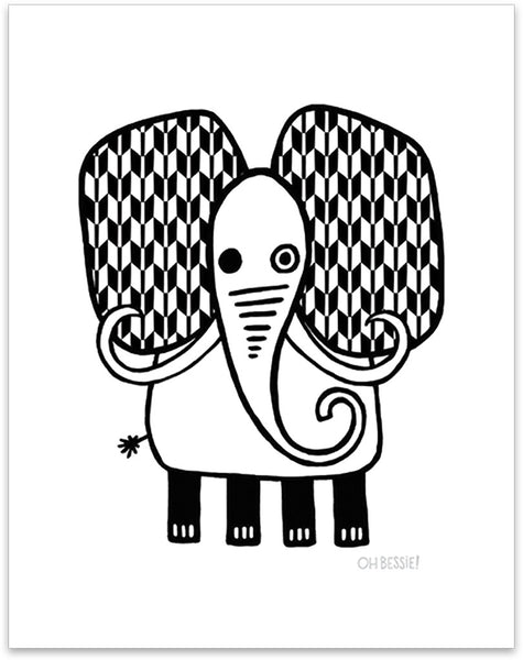 11" x 14" "Cow" printed with pigment ink giclee print. Colorway 3.