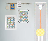 Giraffe Growth Chart Grays