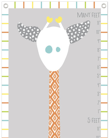 Giraffe Growth Chart Grays