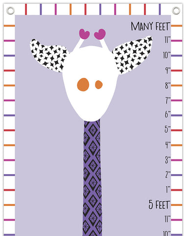 Giraffe Growth Chart Grays