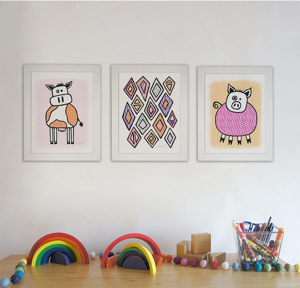 Piggie Print • 3 Colorways