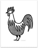 Rooster Print • 3 Colorways