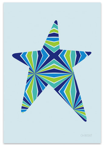 Groovy Star Wall Print